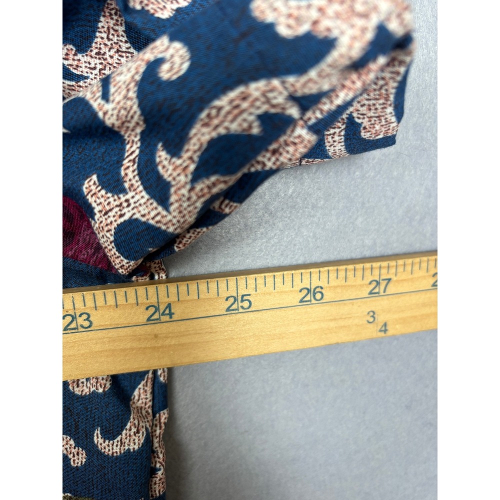 Season Ticket Vintage Dark Floral 2X Short Sleeve Camp Collar Blouse - Picture 8 of 13